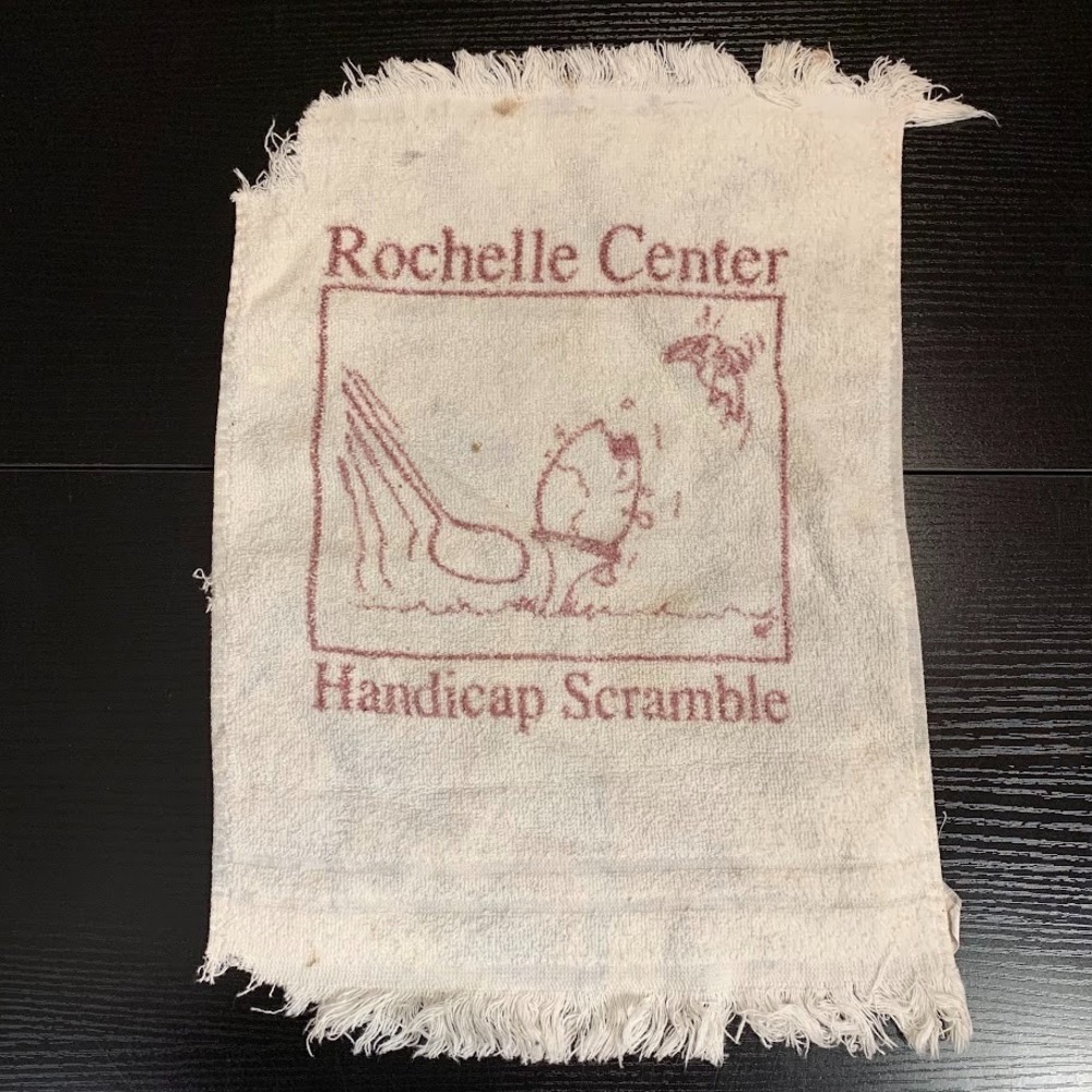 Vintage Cannon Rochelle Center Handicap Scramble Golf Towel Charity Tournament